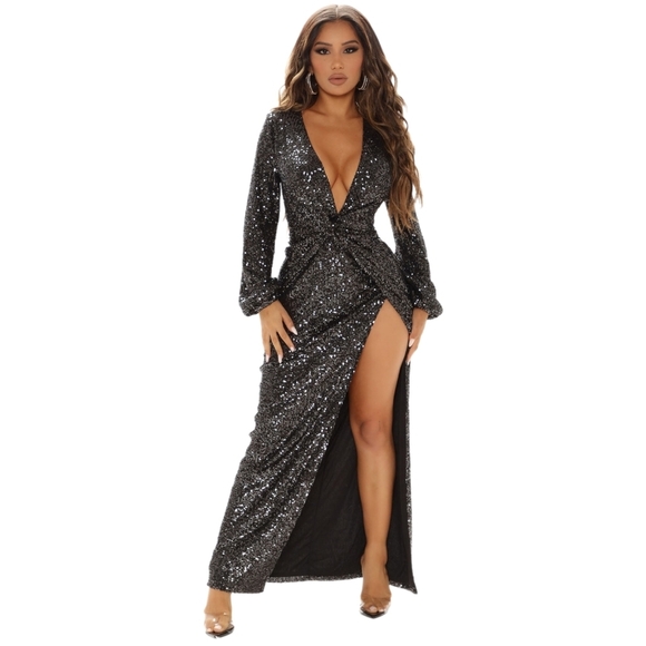 Fashion Nova Dresses & Skirts - Fashion Nova Betting On You Sequin Maxi NWT